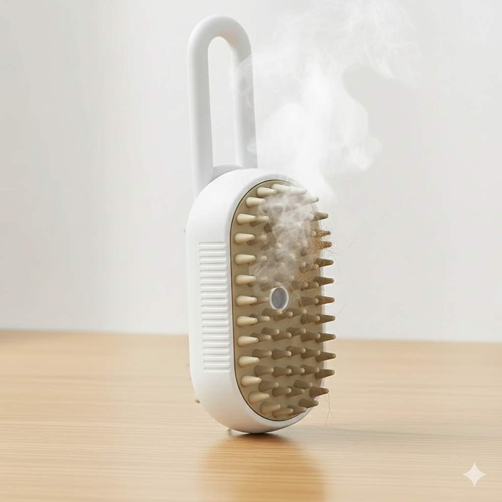 Cepillo de vapor para mascotas 3 en 1
