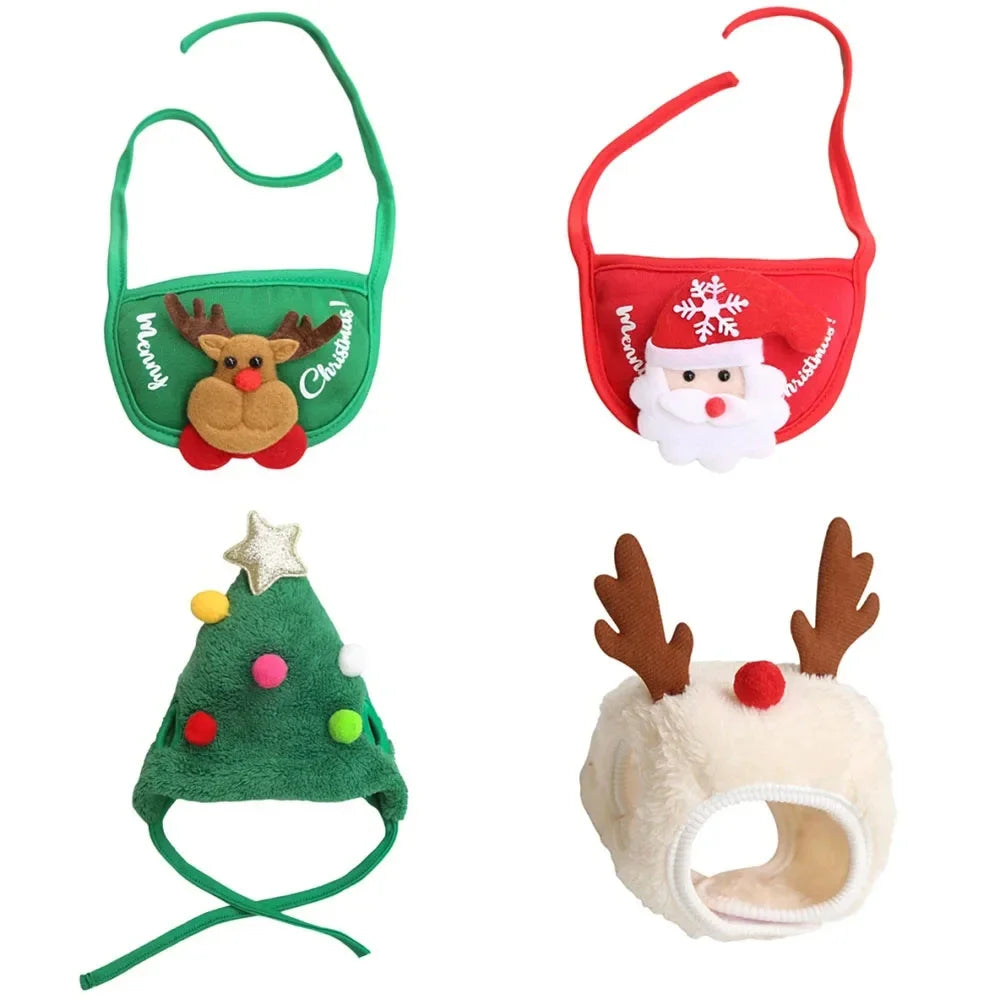 Gorros y Baberos Navideños para Mascotas